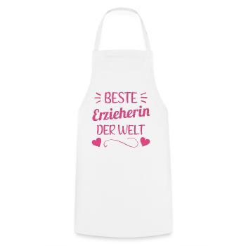 Beste Erzieherin Geschenk Kindergärtnerin - Kochschürze - Weiß - Vorne - AI Model Male 185 dark (185cm)