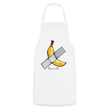 Banana with bandage cross - Cooking Apron - white - Front - AI Model Male 185 dark (185cm)