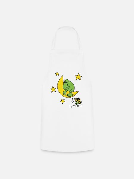 Janosch Frosch Auf Mond - Kochschürze - Weiß