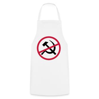 Forbidden communism sign - Cooking Apron - white - Front - AI Model Male 185 dark (185cm)