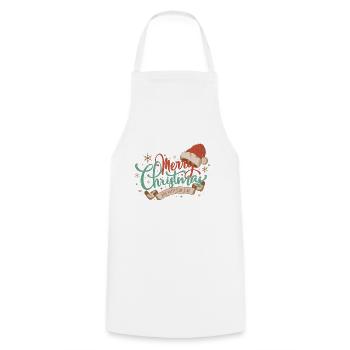 Have a nice MERRY CHRISTMAS and Happy New Year - Cooking Apron - white - Front - AI Model Male 185 dark (185cm)