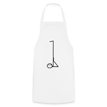 Yoga stick figure line drawing meme gift - Cooking Apron - white - Front - AI Model Male 185 dark (185cm)