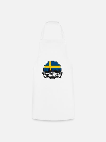 Göteborg Schweden Skyline Travel Souvenir Schwedisch - Kochschürze - Weiß