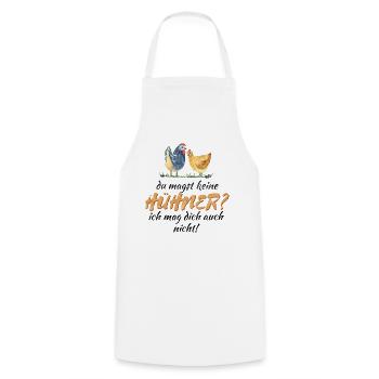 Humorvoller Huhn Spruch für Hühnerhalter Geschenk - Kochschürze - Weiß - Vorne - AI Model Male 185 dark (185cm)