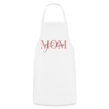 Mom of two! -personalizable - Cooking Apron - white - Front - AI Model Male 185 dark (185cm)