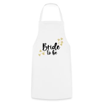 Bride To Be I bride hen party JGA - Cooking Apron - white - Front - AI Model Male 185 dark (185cm)