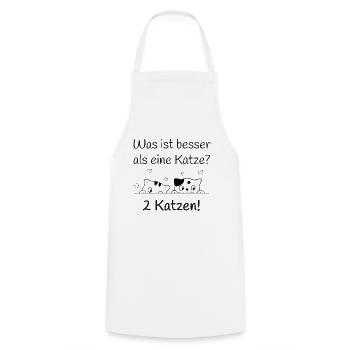 Katze Haustier - Kochschürze - Weiß - Vorne - AI Model Male 185 dark (185cm)