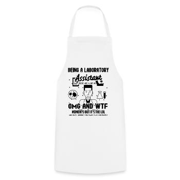 Être un assistant de laboratoire Chemises - Tablier de cuisine - blanc - Devant - AI Model Male 185 dark (185cm)
