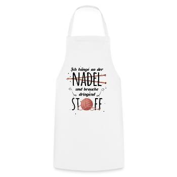 Witziger Strickwolle Spruch für Omas Geschenk - Kochschürze - Weiß - Vorne - AI Model Male 185 dark (185cm)