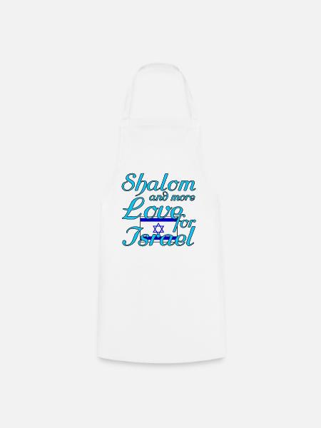 Shalom Liebe Israel Juden Sprüche - Kochschürze - Weiß
