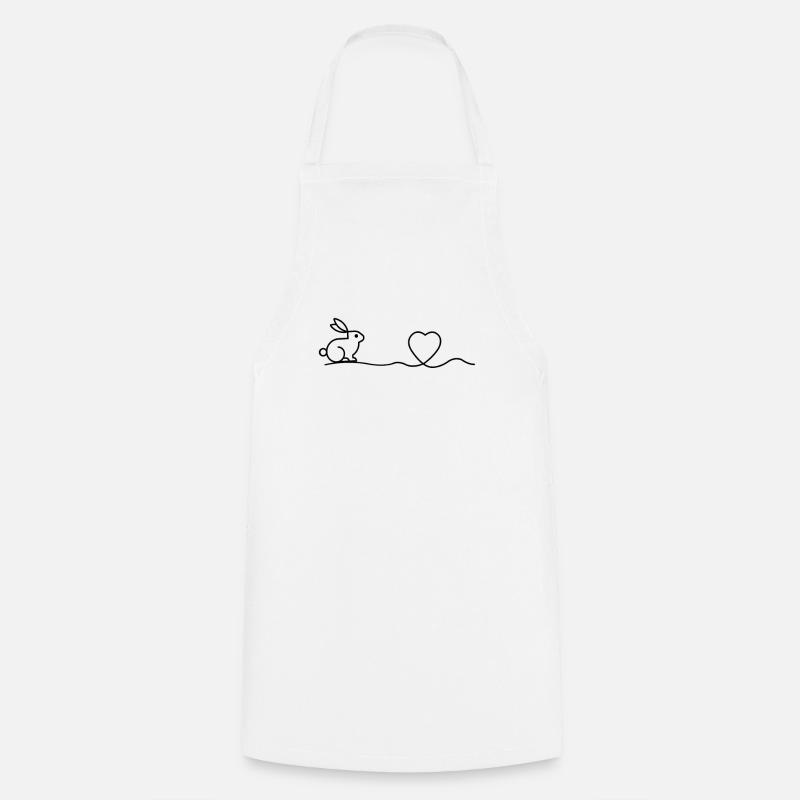 Easter dwarf ram rabbit heart gift - Cooking Apron - white
