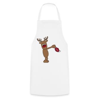Cadeaux amusants pour Noël à l'époque de Corona - Tablier de cuisine - blanc - Devant - AI Model Male 185 dark (185cm)
