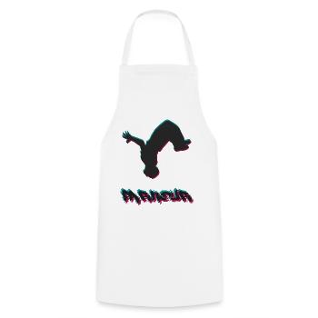 Parkour - Tablier de cuisine - blanc - Devant - AI Model Male 185 dark (185cm)