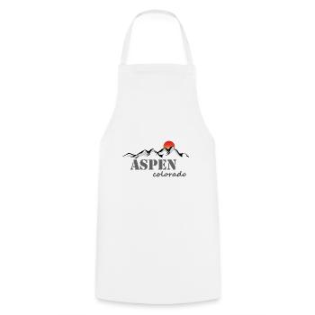 Aspen Colorado - Cooking Apron - white - Front - AI Model Male 185 dark (185cm)