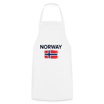 Norvège - Tablier de cuisine - blanc - Devant - AI Model Male 185 dark (185cm)