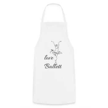 ballet - Cooking Apron - white - Front - AI Model Male 185 dark (185cm)