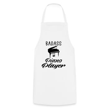 Joueur de piano badass - Tablier de cuisine - blanc - Devant - AI Model Male 185 dark (185cm)
