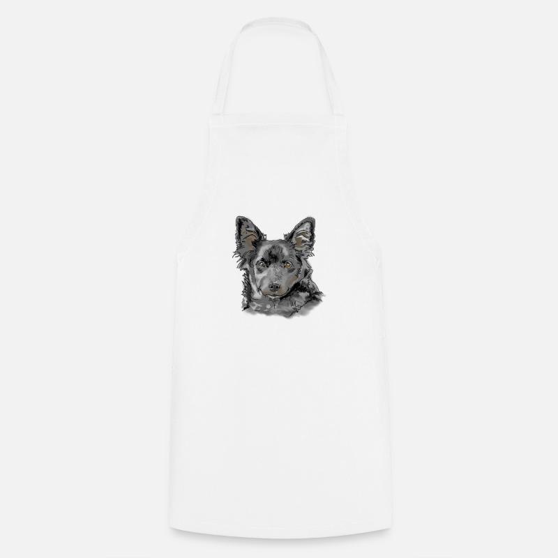 Australian Shepherd - Cooking Apron - white