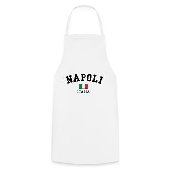 Napoli Italy Flag Minimal Art - Cooking Apron - white - Front - AI Model Male 185 dark (185cm)