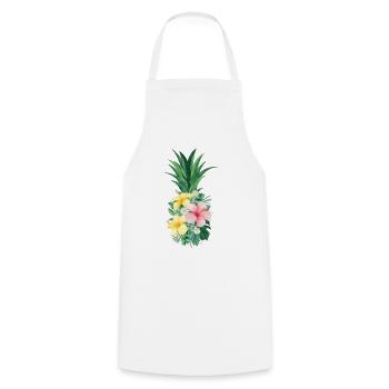 Ananas - Tablier de cuisine - blanc - Devant - AI Model Male 185 dark (185cm)