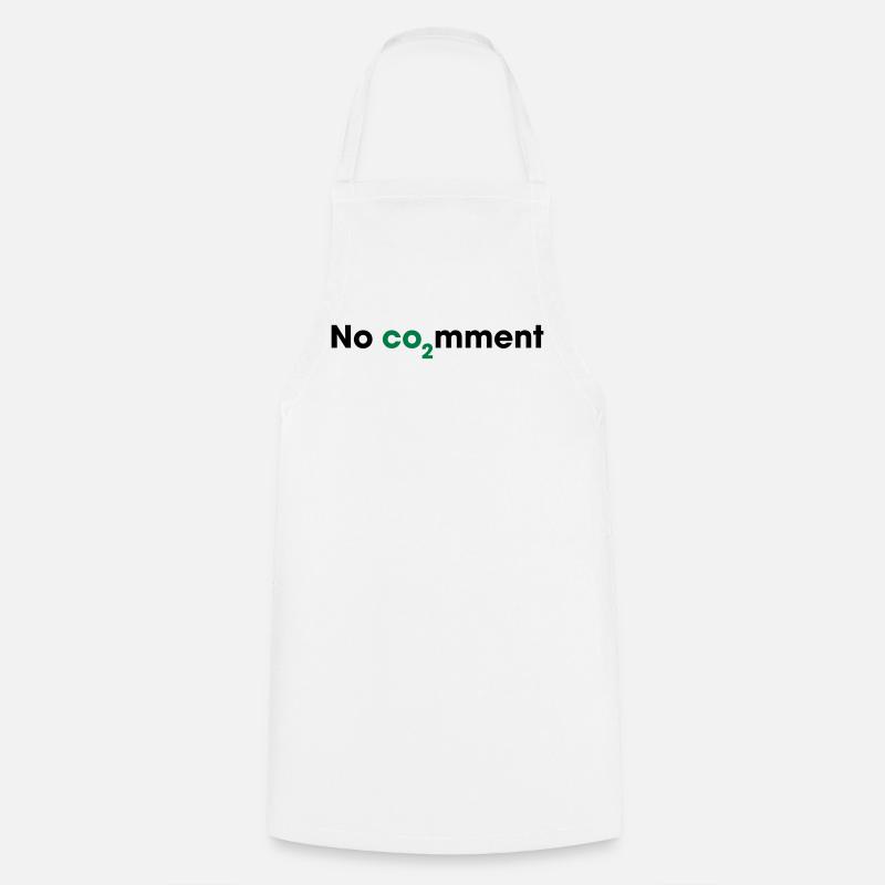No CO2 Comment – Clean Energy Statement - Cooking Apron - white