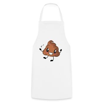 Merde tas de merde - Tablier de cuisine - blanc - Devant - AI Model Male 185 dark (185cm)