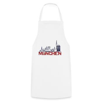 Munich - Cooking Apron - white - Front - AI Model Male 185 dark (185cm)