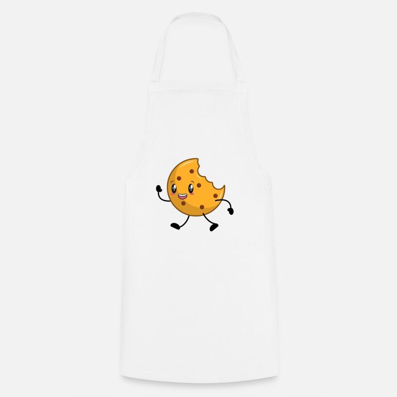 Biscuit aux biscuits - Tablier de cuisine - blanc