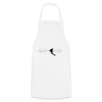 Ski Heartbeat Ski EKG - Tablier de cuisine - blanc - Devant - AI Model Male 185 dark (185cm)