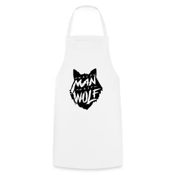 wolf - Cooking Apron - white - Front - AI Model Male 185 dark (185cm)