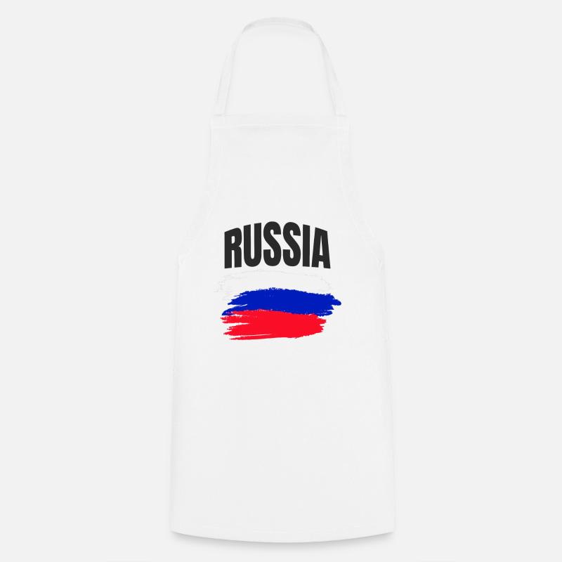 Russie - Tablier de cuisine - blanc