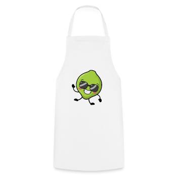 Cool lime - Cooking Apron - white - Front - AI Model Male 185 dark (185cm)