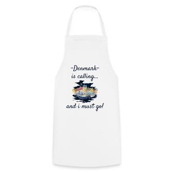 Danemark - Tablier de cuisine - blanc - Devant - AI Model Male 185 dark (185cm)