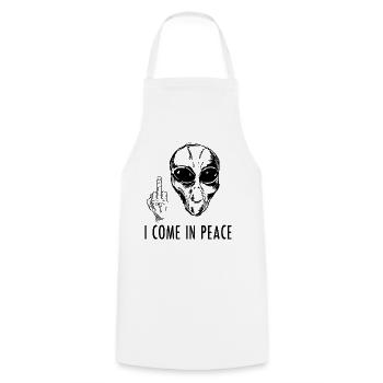 Alien I Come In Peace Comic Gift - Tablier de cuisine - blanc - Devant - AI Model Male 185 dark (185cm)