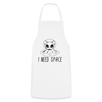 Alien I Need Space Aliens UFO Geschenk - Kochschürze - Weiß - Vorne - AI Model Male 185 dark (185cm)