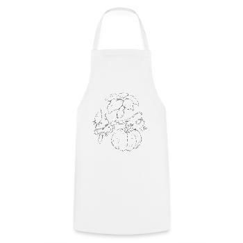 Potiron plante jardin nature nourriture idée cadeau - Tablier de cuisine - blanc - Devant - AI Model Male 185 dark (185cm)