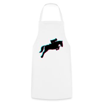 équitation - Tablier de cuisine - blanc - Devant - AI Model Male 185 dark (185cm)