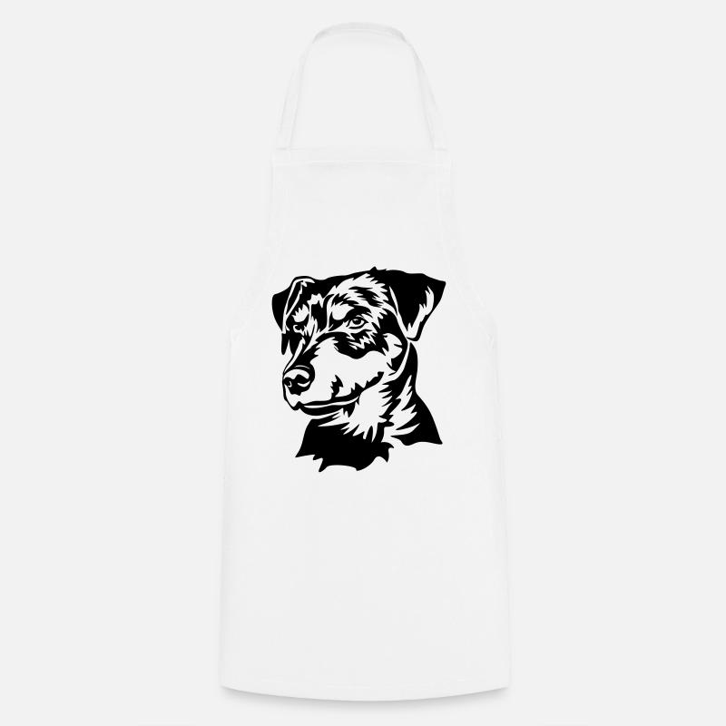 Tête de Jagdterrier allemand - Tablier de cuisine - blanc