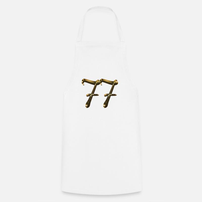 77 ans 77 ans d'or 77e anniversaire cadeau - Tablier de cuisine - blanc