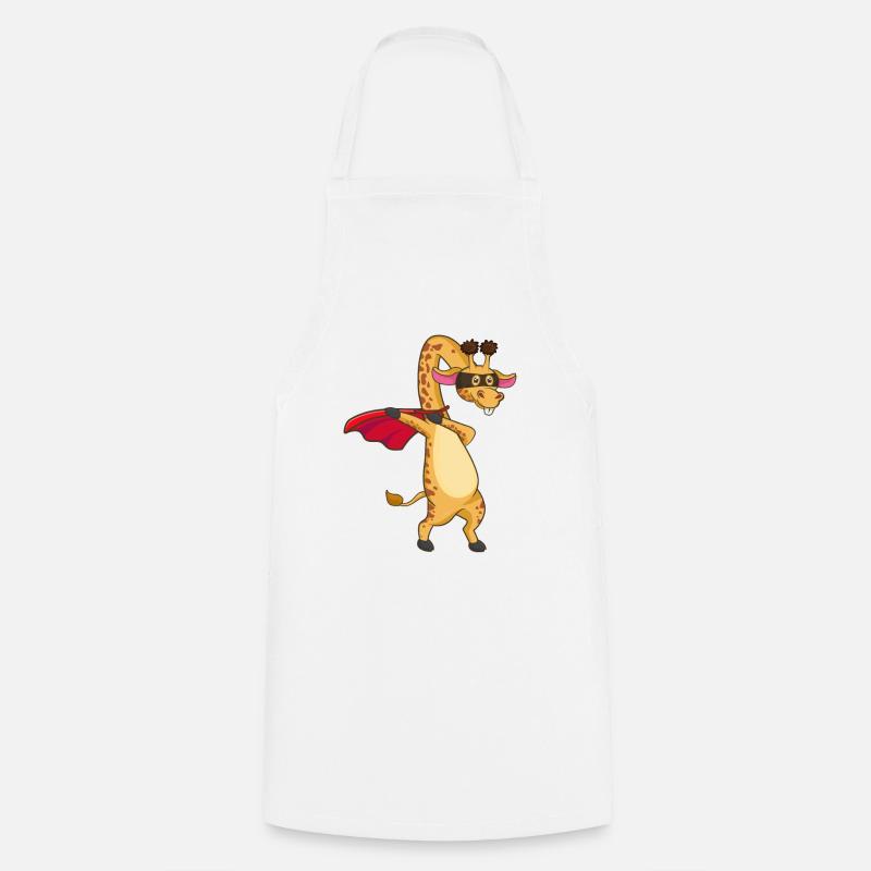 Giraffe Dabbing Superheld - Kochschürze - Weiß