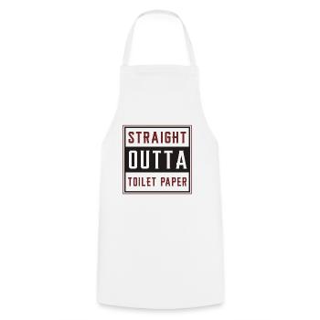 Toilet paper toilet paper prepper gift - Cooking Apron - white - Front - AI Model Male 185 dark (185cm)