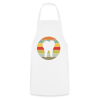 Dental Dental Dental Assistant Retro Gift - Cooking Apron - white - Front - AI Model Male 185 dark (185cm)