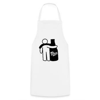 Beer bottle stick figure beer friends beer mate - Cooking Apron - white - Front - AI Model Male 185 dark (185cm)