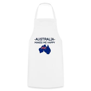 Australia - Cooking Apron - white - Front - AI Model Male 185 dark (185cm)