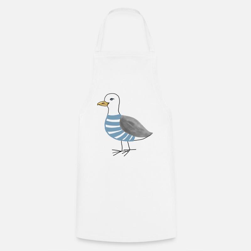 Möwe Maritim - Kochschürze - Weiß