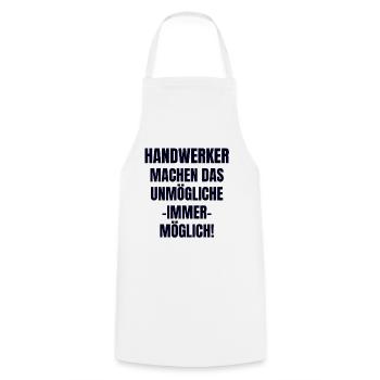 Handwerker - Kochschürze - Weiß - Vorne - AI Model Male 185 dark (185cm)