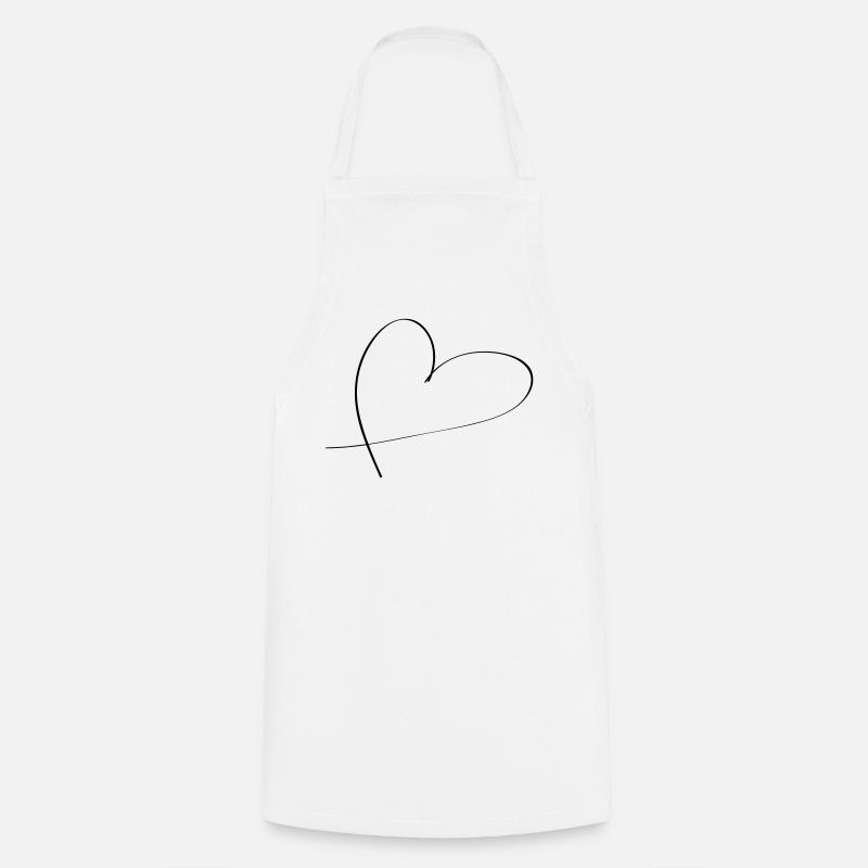 heart - Cooking Apron - white