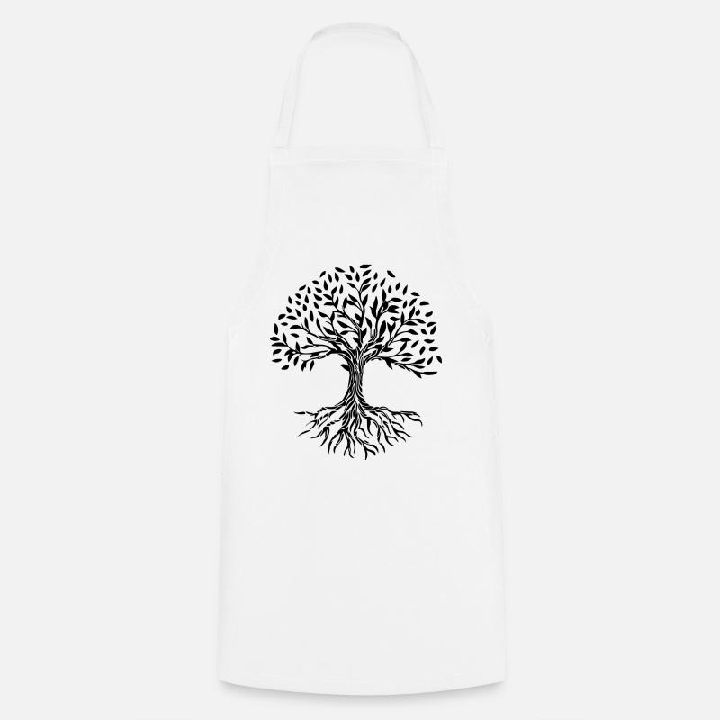 tree - Cooking Apron - white