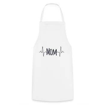 Mom mom - Cooking Apron - white - Front - AI Model Male 185 dark (185cm)