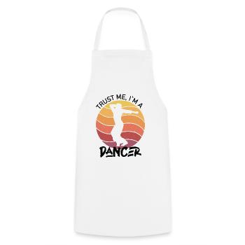 crois moi je suis danseur - Tablier de cuisine - blanc - Devant - AI Model Male 185 dark (185cm)